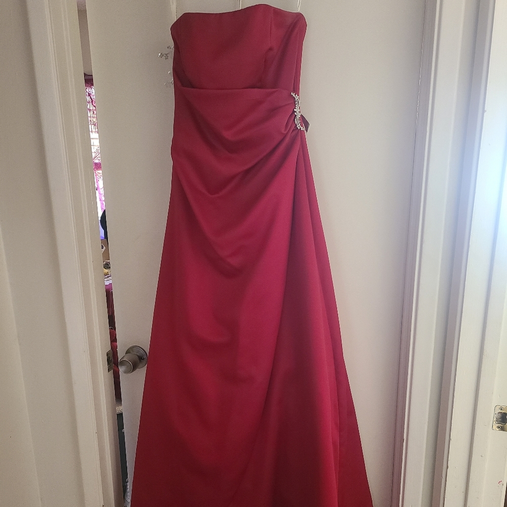 David's Bridal Strapless Bridesmaid dress